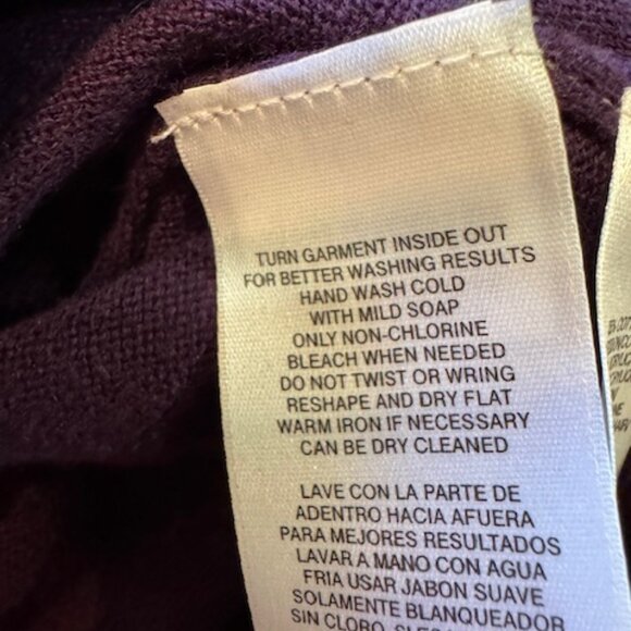 Evan Picone Deep Berry Angora Blend Sweater Dress | Cowl Collar & Elbow Sleeves - Picture 4 of 5